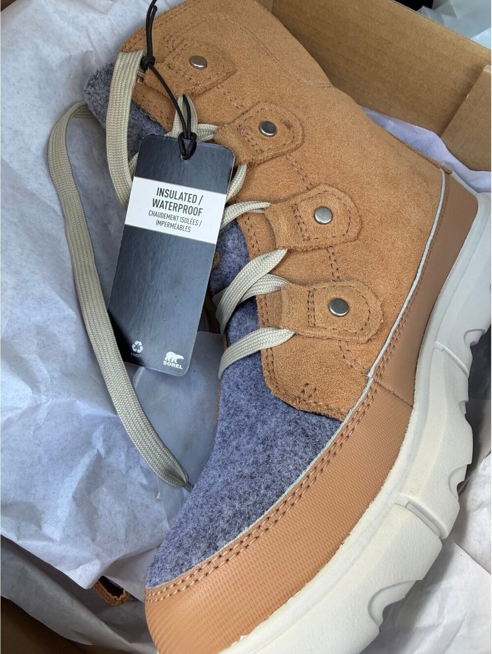 Sorel Explorer II Joan Waterproof Boots for Ladies - Tawny Buff/Moonstone - 7 - Picture 4 of 8